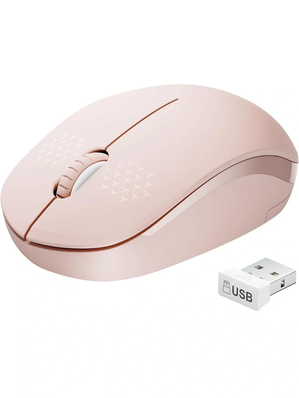 Wireless Optical Mouse in Blush Pink/ Mauve